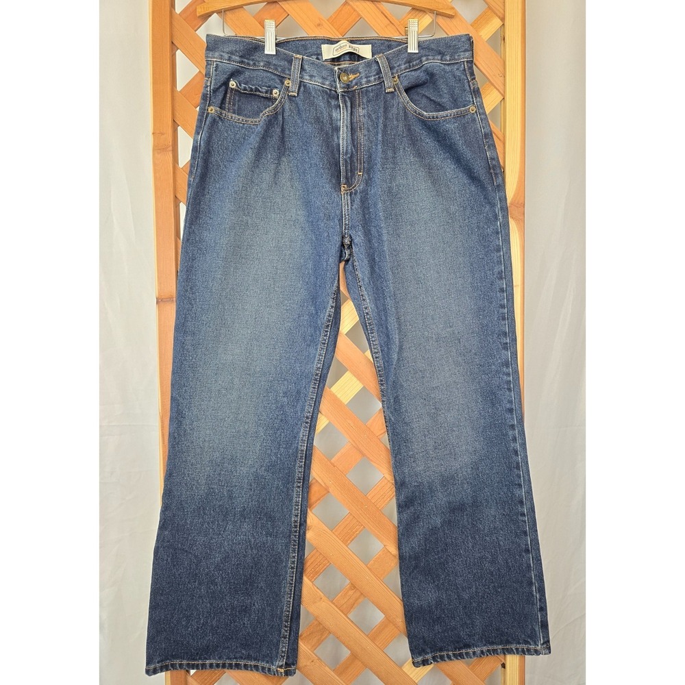 Vintage Urban Pipeline Baggy Jeans Mens 33x30 Dark Blue Grunge Y2K Urban Skate
